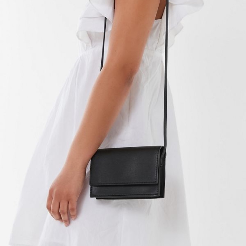 Jane Square Black Crossbody Bag, Urban Outfitters